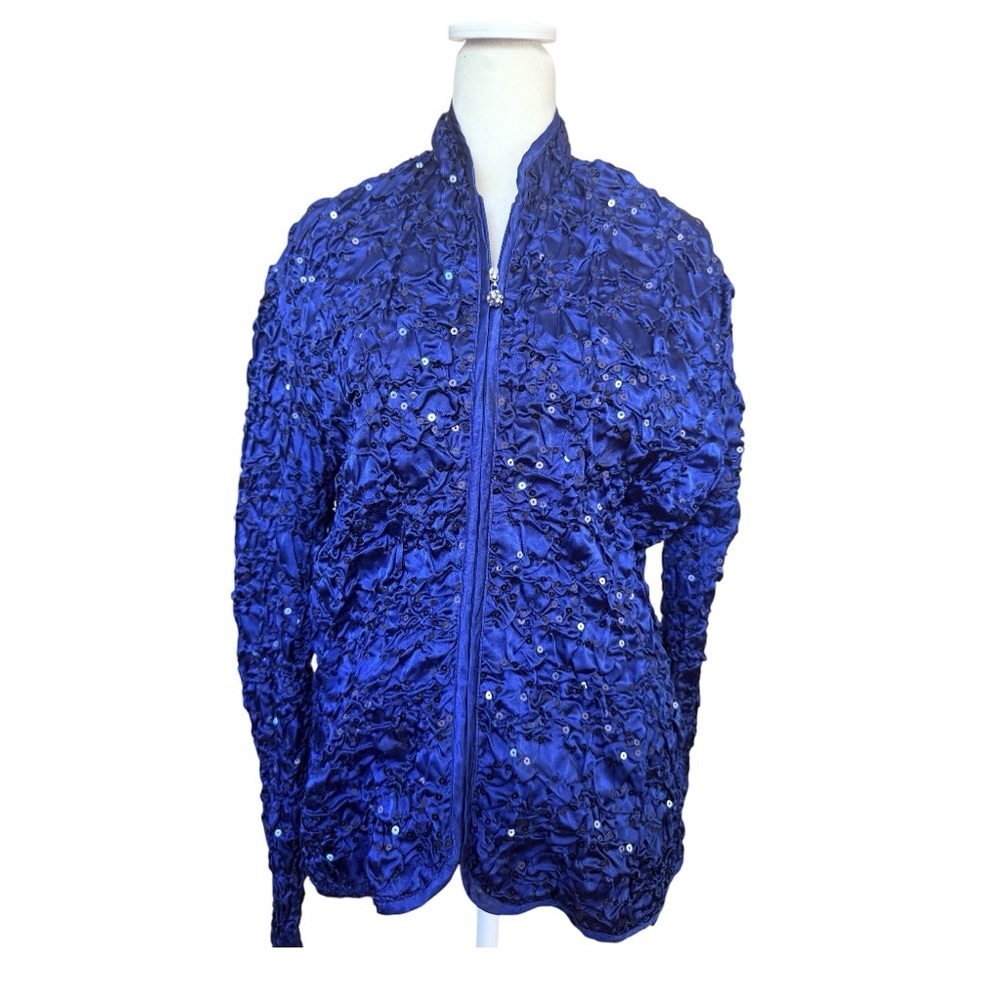 Evening Jacket MSK Women’s Sequin Royal Blue Top